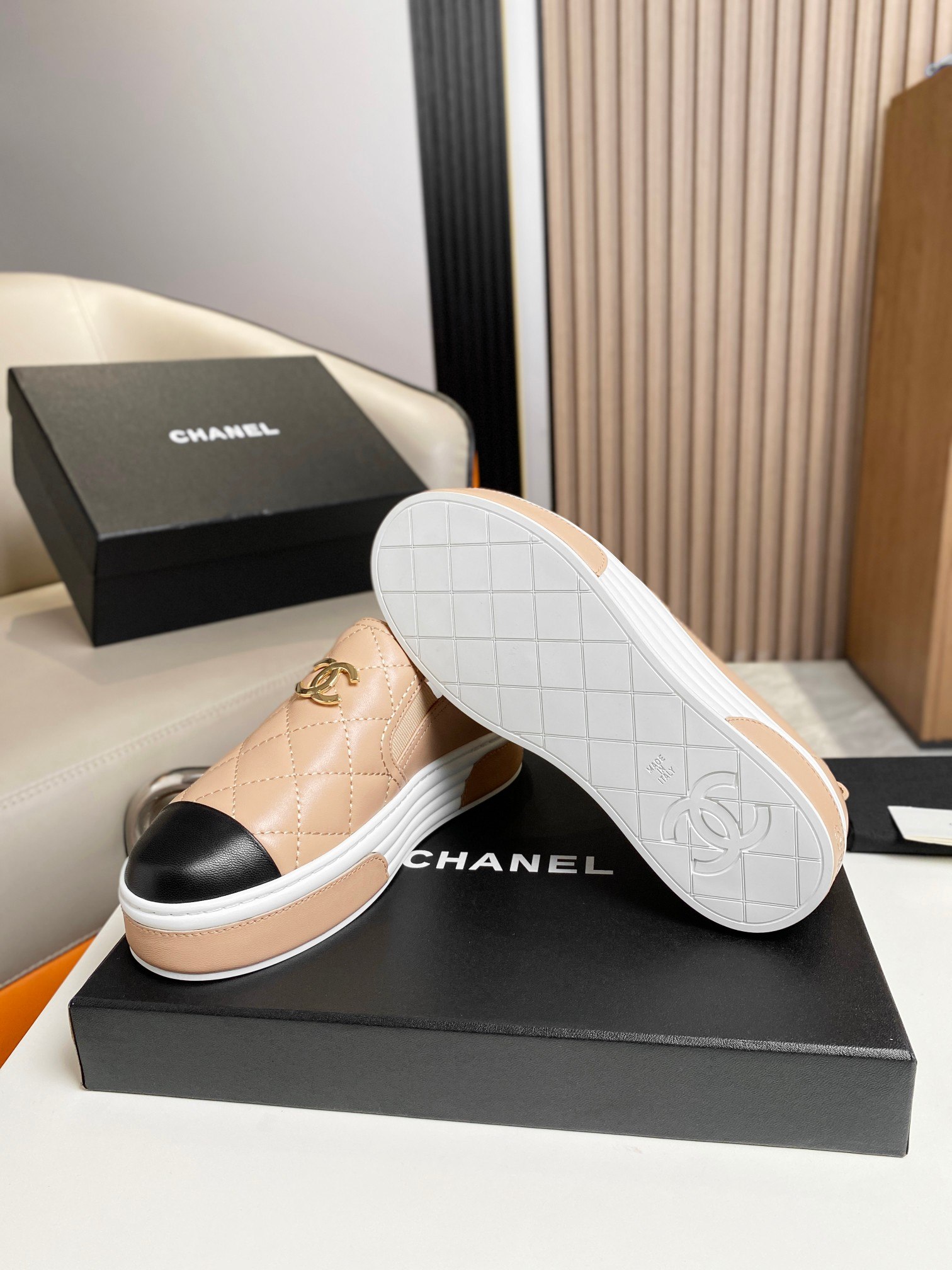 Chanel Platform Casual Style Plain Brown For Women - Image 6