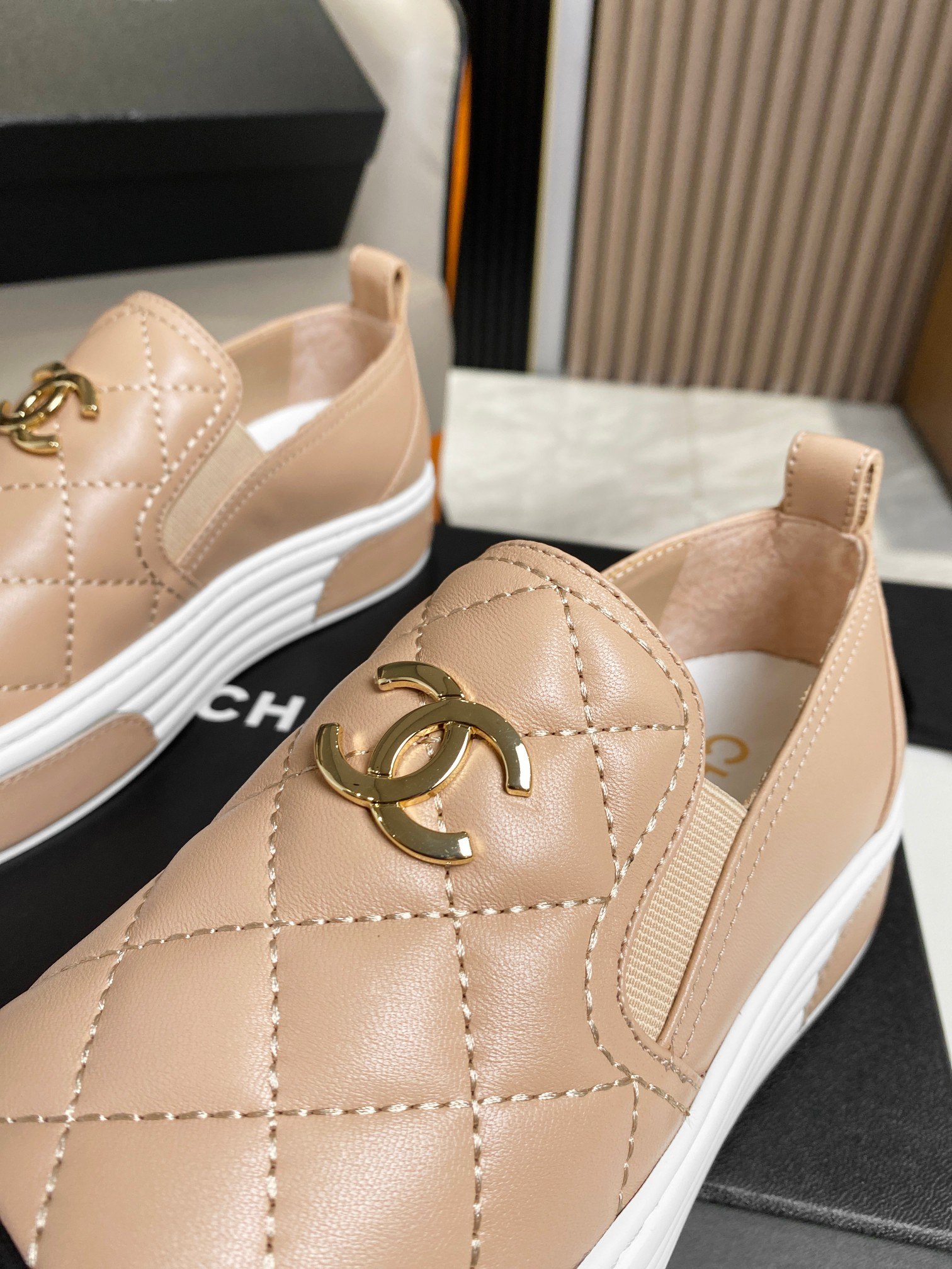 Chanel Platform Casual Style Plain Brown For Women - Image 3