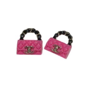 Chanel Rhombus CF Earrings Pink For Women