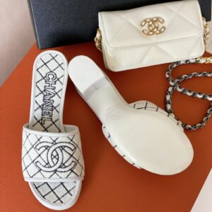 Chanel Sandals White For Women 1.77in/4.5cm