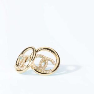 Chanel Stud Earrings Gold For Women