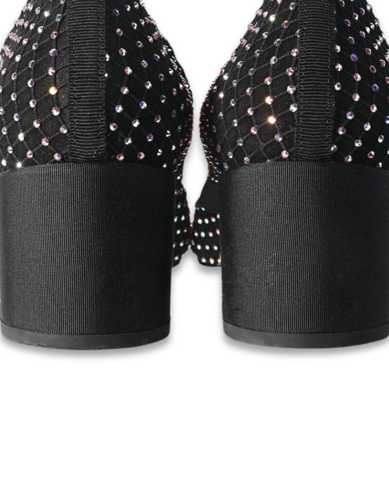 Chanel Crystal Bow Sock Boots Black For Women G40097 Y56614 K5929 - Image 6