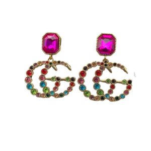 Gucci Diamond GG Earrings Pink For Women