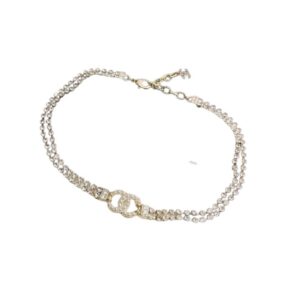 Chanel Diamond Necklace Gold For Women