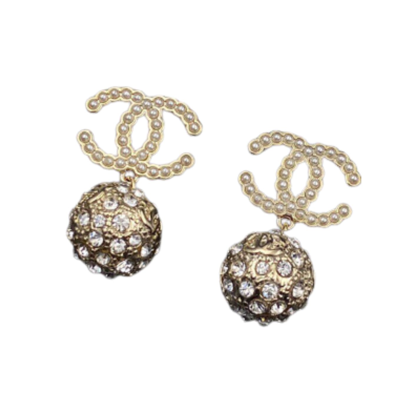 Chanel Double C Earrings Gold For Women