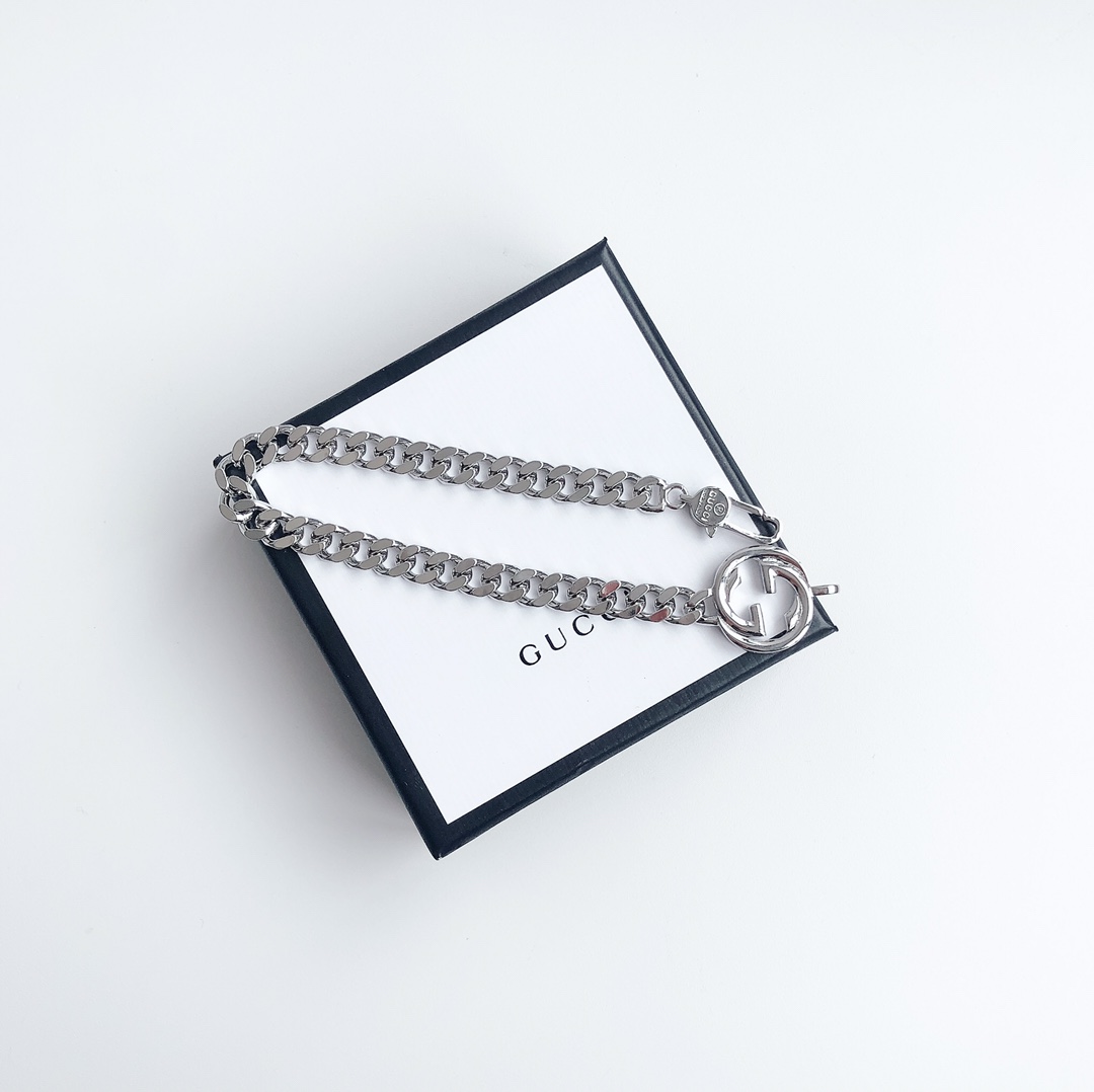 Gucci Double G Flat Bracelet Silver For Women - Image 3
