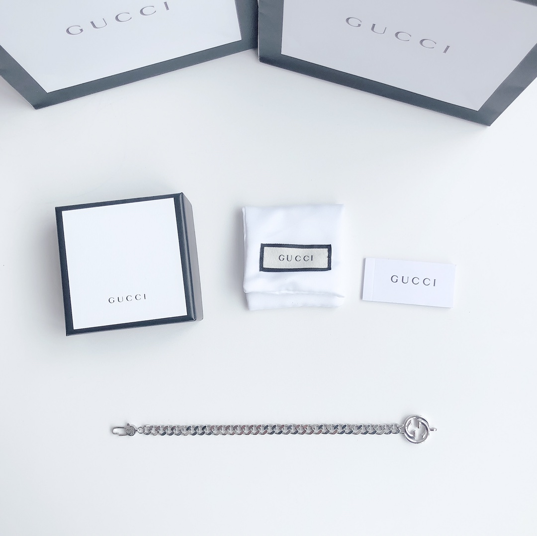 Gucci Double G Flat Bracelet Silver For Women - Image 5