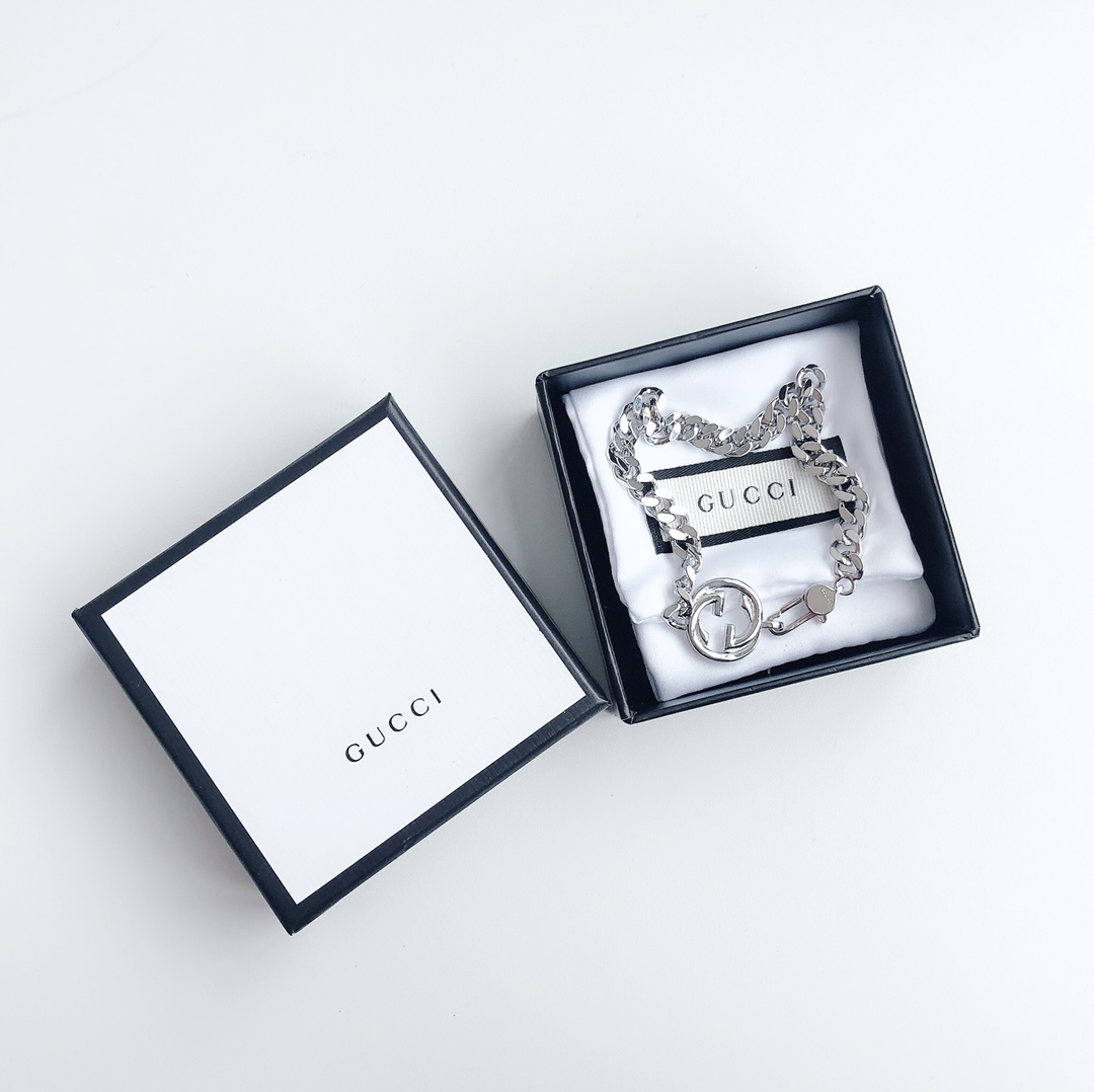 Gucci Double G Flat Bracelet Silver For Women - Image 7