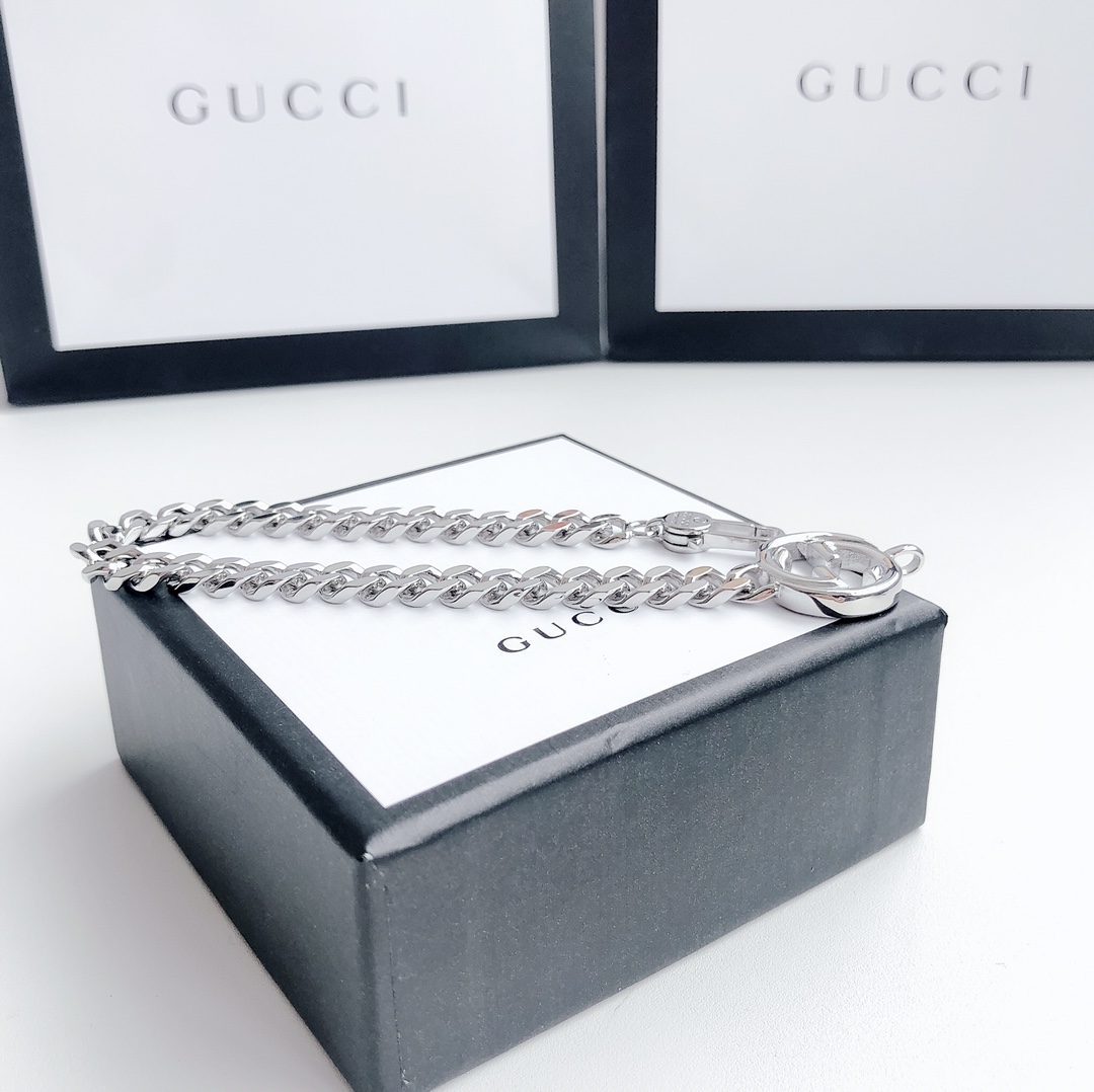 Gucci Double G Flat Bracelet Silver For Women - Image 9