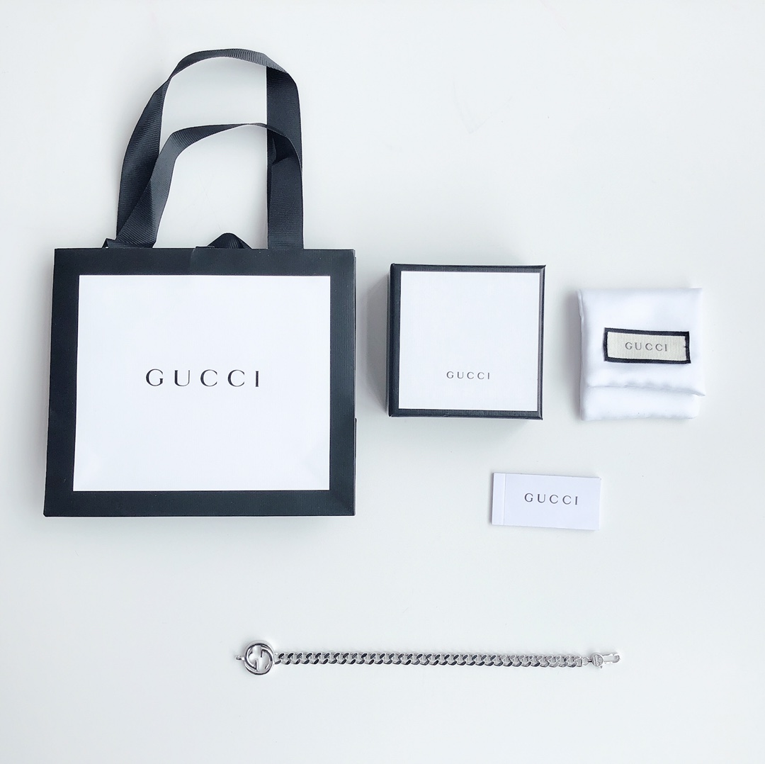 Gucci Double G Flat Bracelet Silver For Women - Image 10