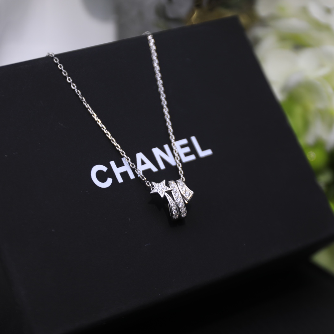 Chanel Étoile Filante Necklace Silver Tone For Women J10813, 3599591465369 - Image 2