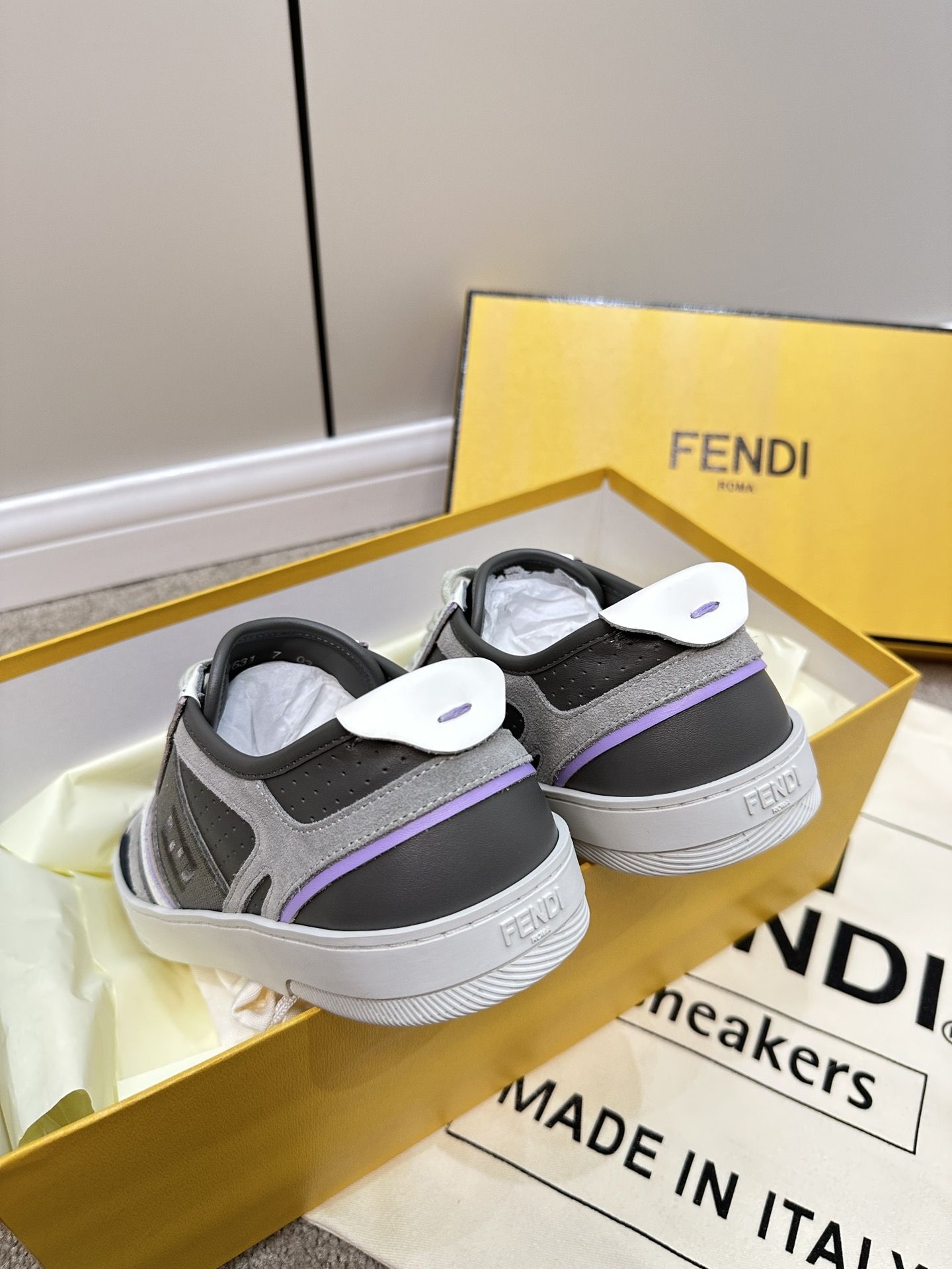 Fendi Lace-Up Sneakers Black For Women - Image 2