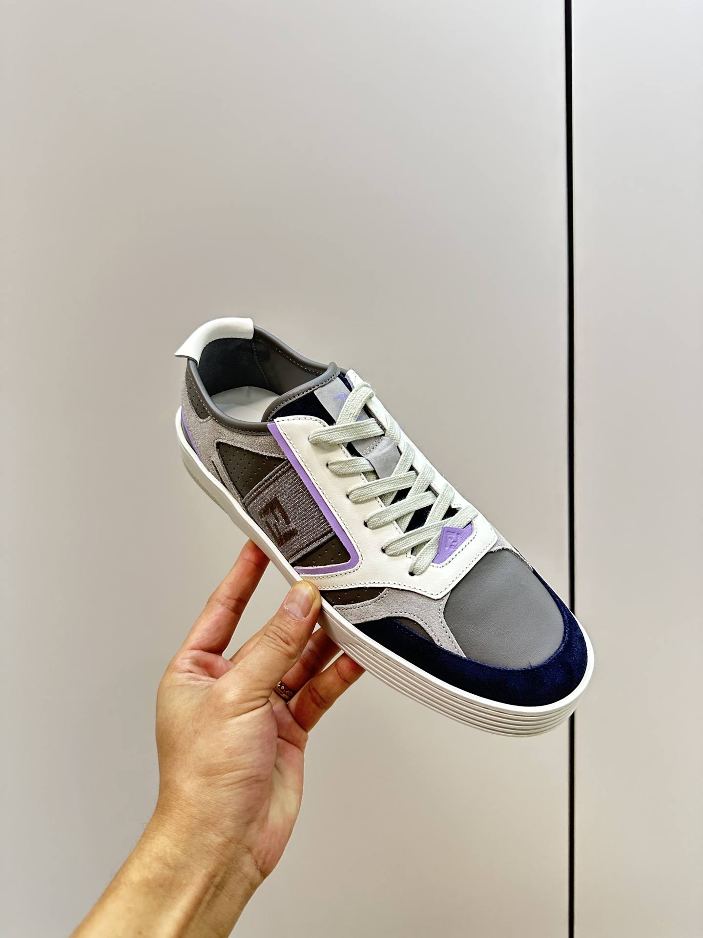 Fendi Lace-Up Sneakers Black For Women - Image 8