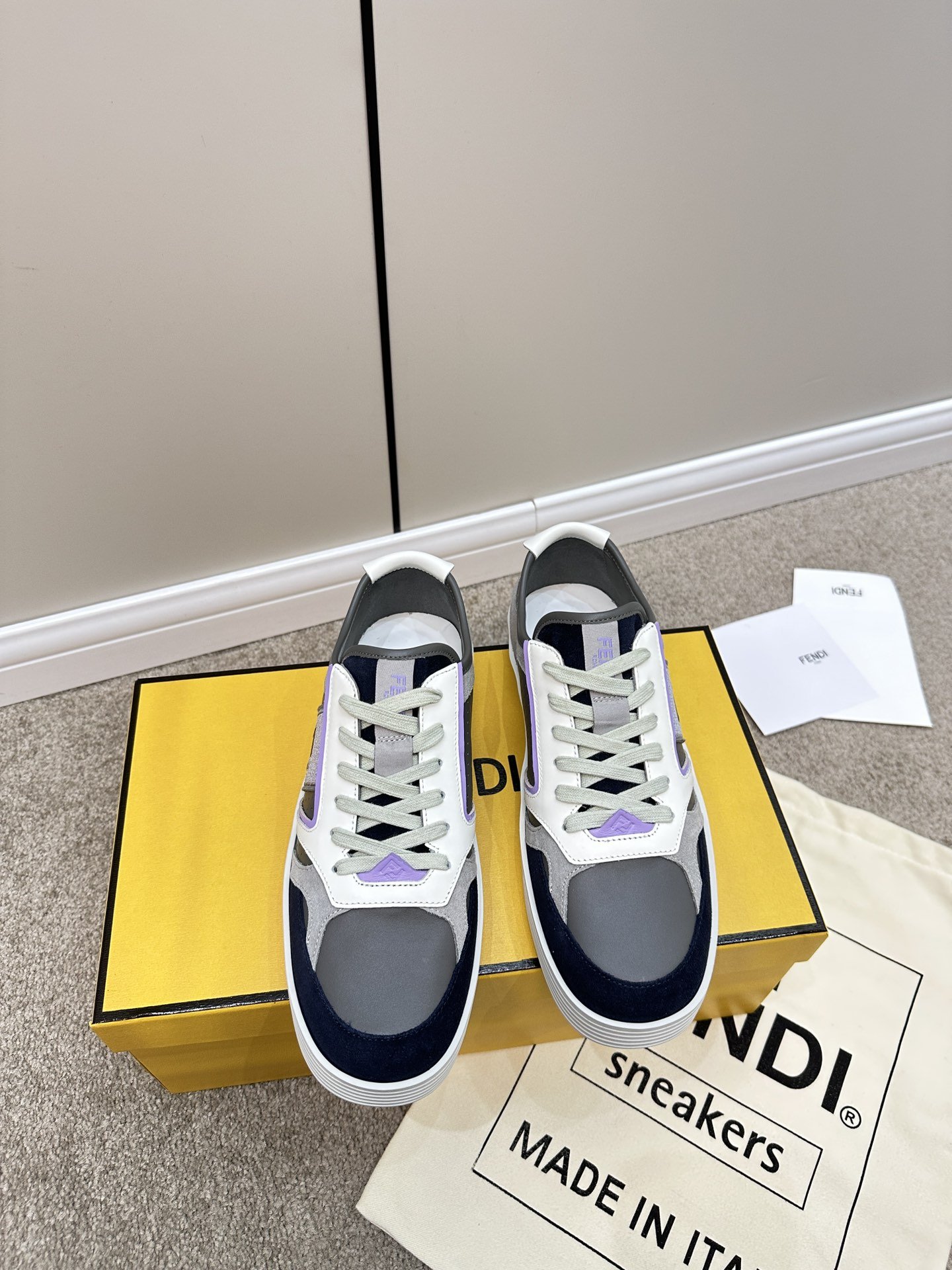 Fendi Lace-Up Sneakers Black For Women - Image 5