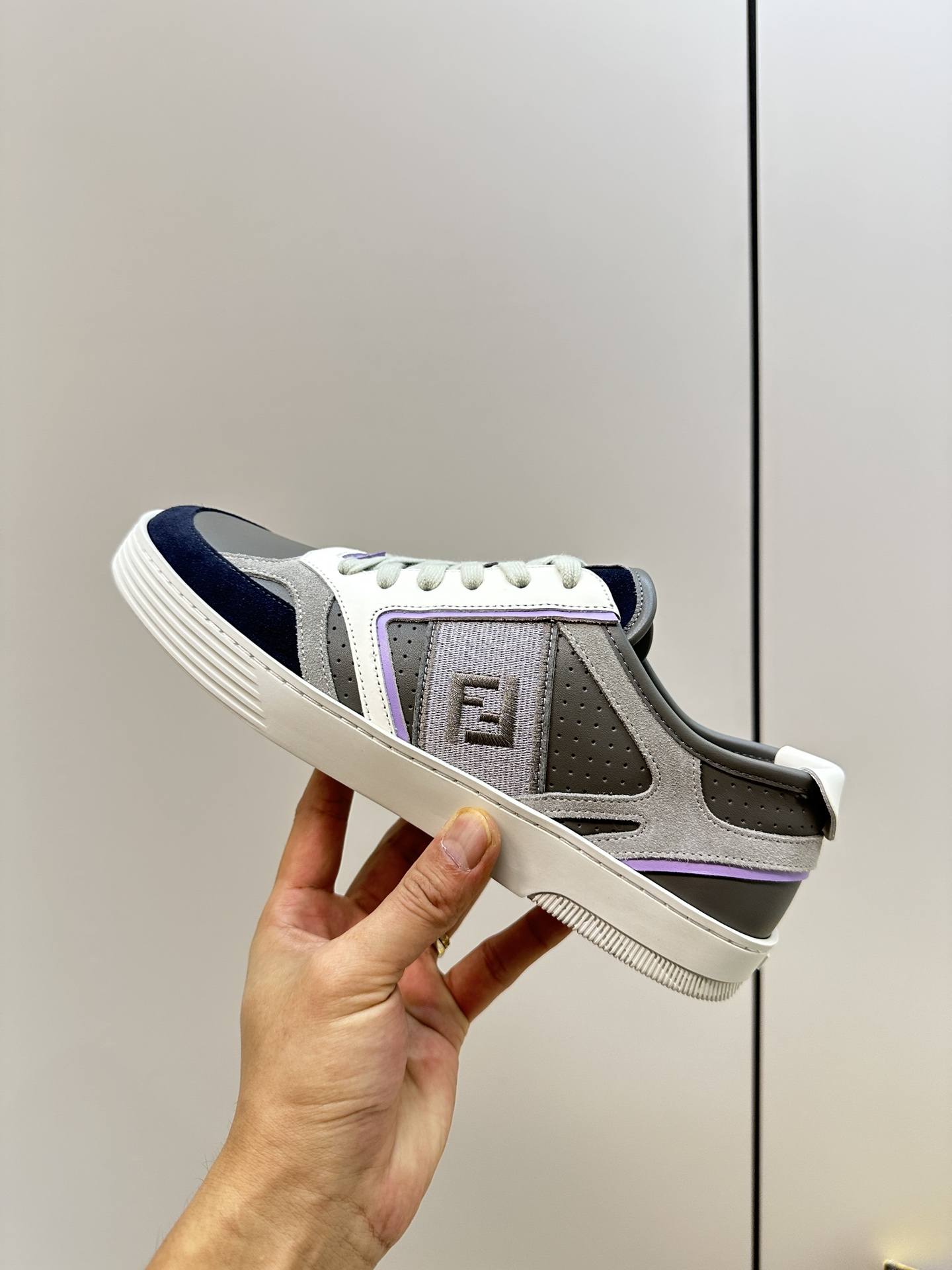 Fendi Lace-Up Sneakers Black For Women - Image 4