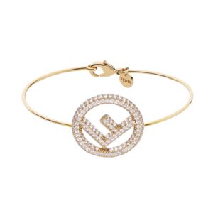 Fendi Letter F Bracelet Gold For Women