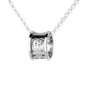 Gucci Hollow Waist Necklace Silver For Women