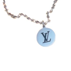 Louis Vuitton LV Letter Necklace Silver For Women