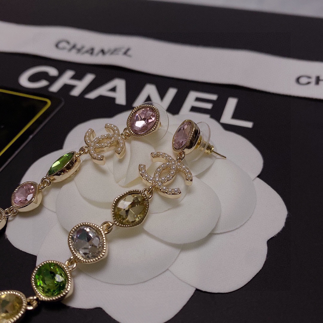 Chanel Long Earrings Multicolor For Women - Image 3