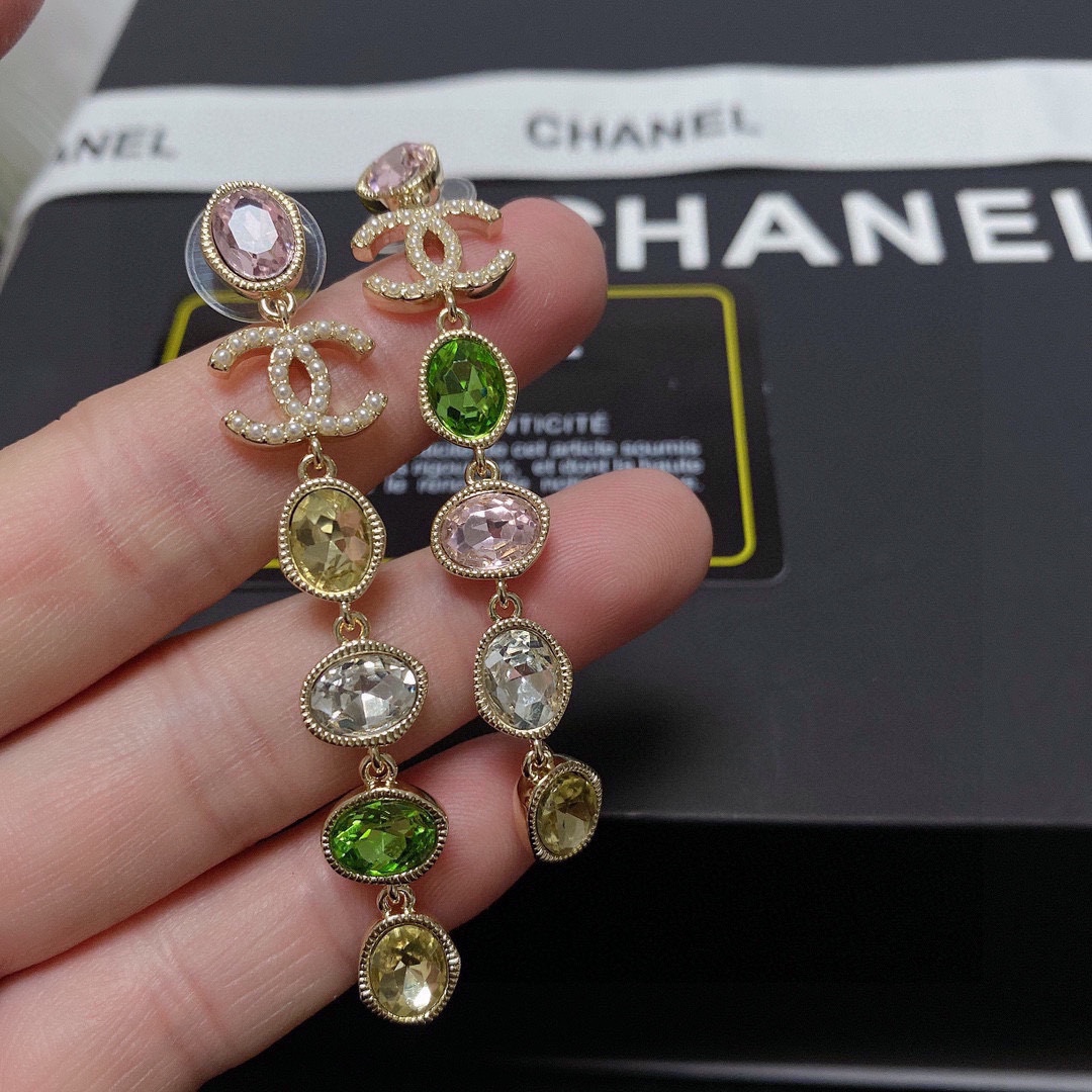 Chanel Long Earrings Multicolor For Women - Image 4
