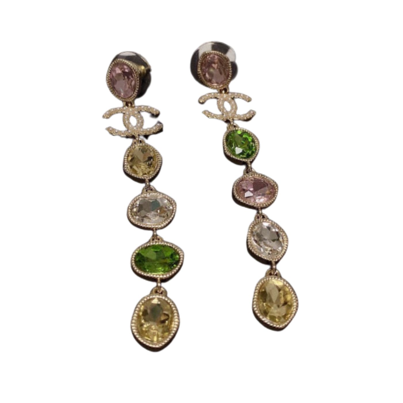 Chanel Long Earrings Multicolor For Women