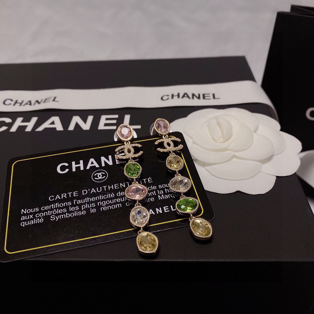 Chanel Long Earrings Multicolor For Women - Image 5