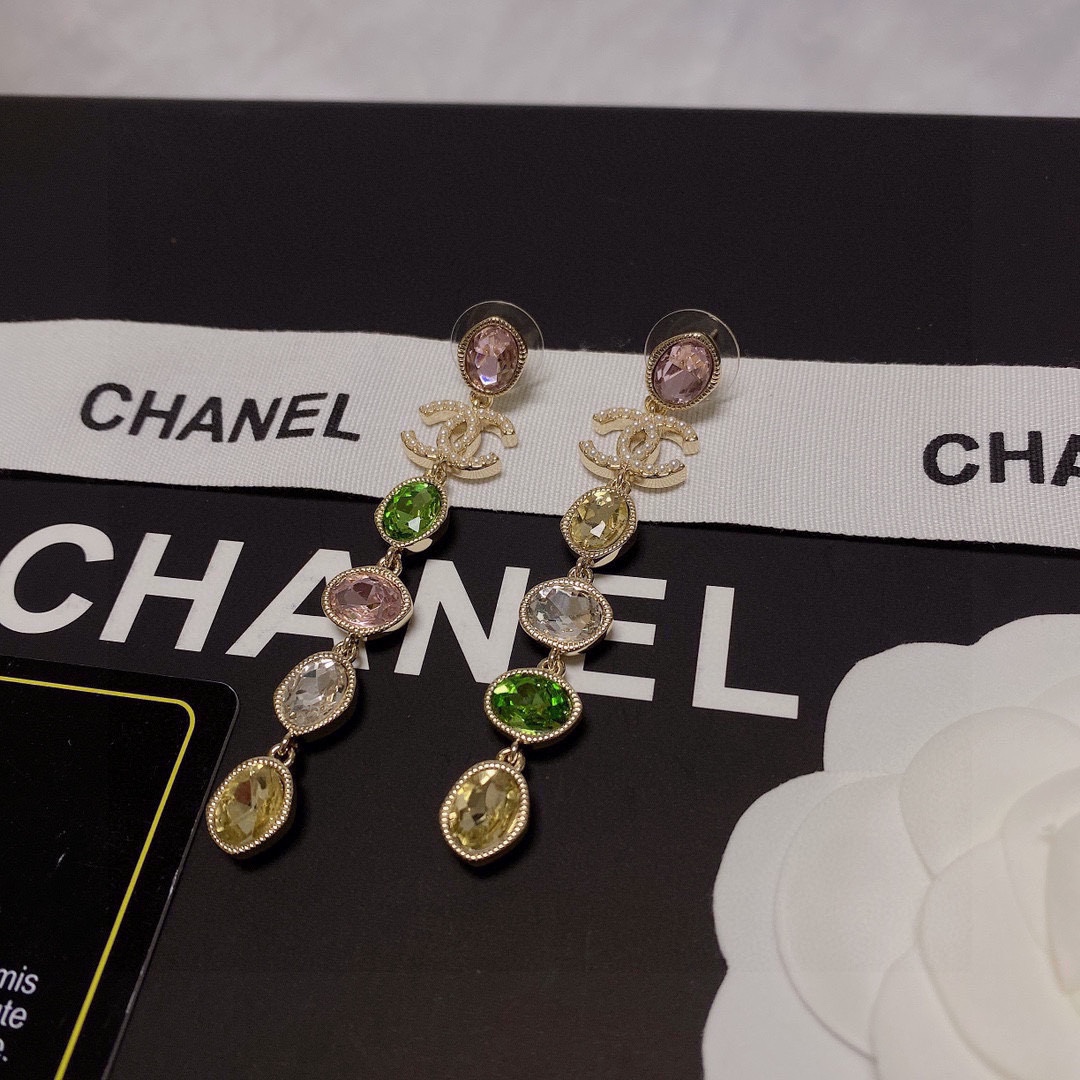 Chanel Long Earrings Multicolor For Women - Image 6