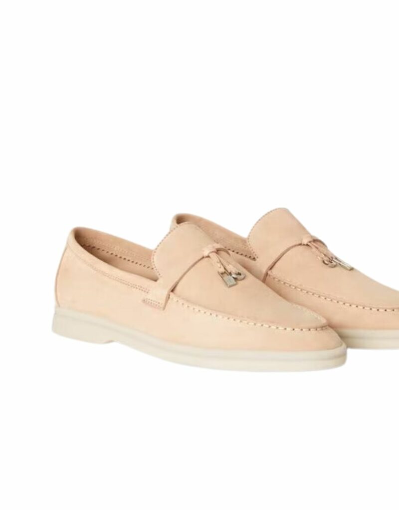 Loro Piana Summer Charms Walk Loafers Pink Sand For Women – FAE5444 3873
