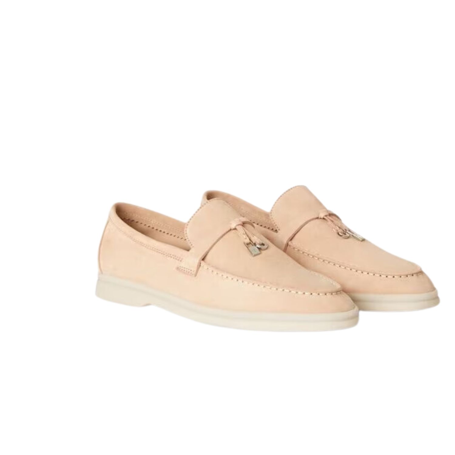 Loro Piana Summer Charms Walk Loafers Pink Sand For Women – FAE5444 3873 - Image 8