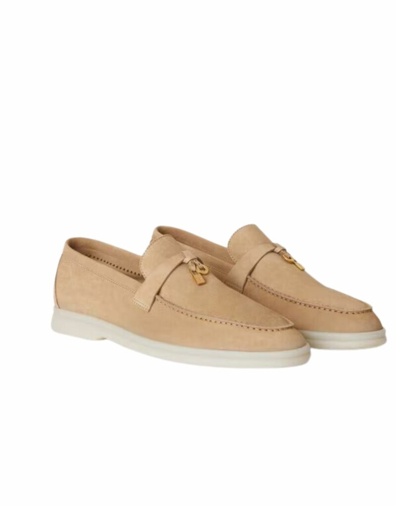 Loro Piana Summer Charms Walk Loafers Sandstone For Women – FAE5444 D044
