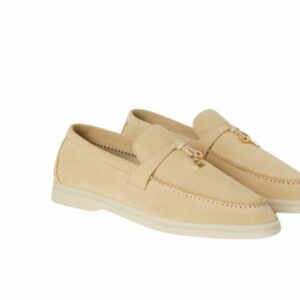 Loro Piana Summer Charms Walk Loafers Beige For Women – FAE5444 2096