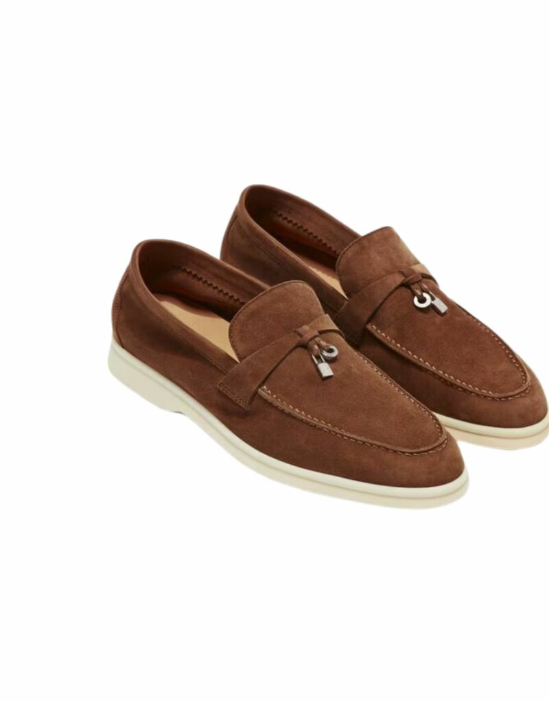 Loro Piana Summer Charms Walk Loafers Saddle Brown For Women – FAE5444 E424