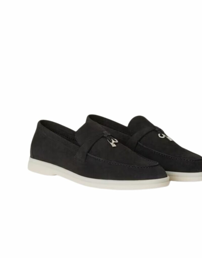 Loro Piana Summer Charms Walk Loafers Caviar For Women – FAE5444 MB97