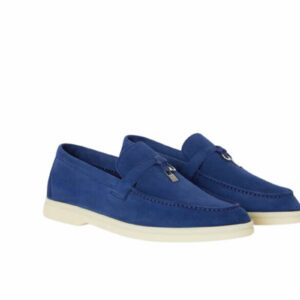 Loro Piana Summer Charms Walk Loafers Blue Fluorite For Women – FAE5444 W13O