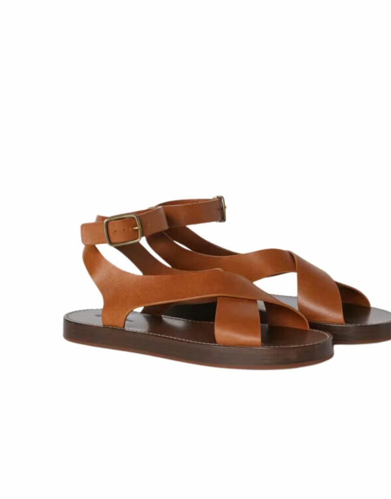 Loro Piana Sumie Sandal Tanned Gold For Women – FAO1816 E0BV