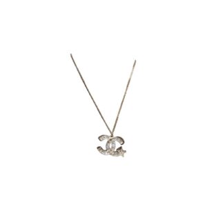Chanel Mini Star With Douple C Necklace Gold Tone For Women