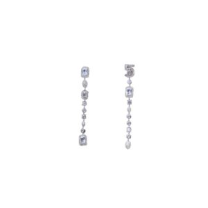 Chanel N°5 Drop Earrings Silver Tone For Women
