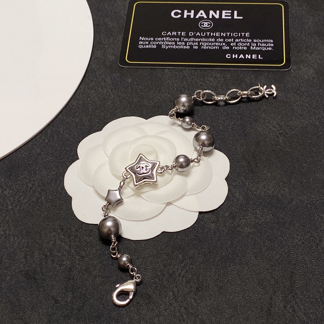 Chanel Pentagram Bracelet Silver For Women - Image 4