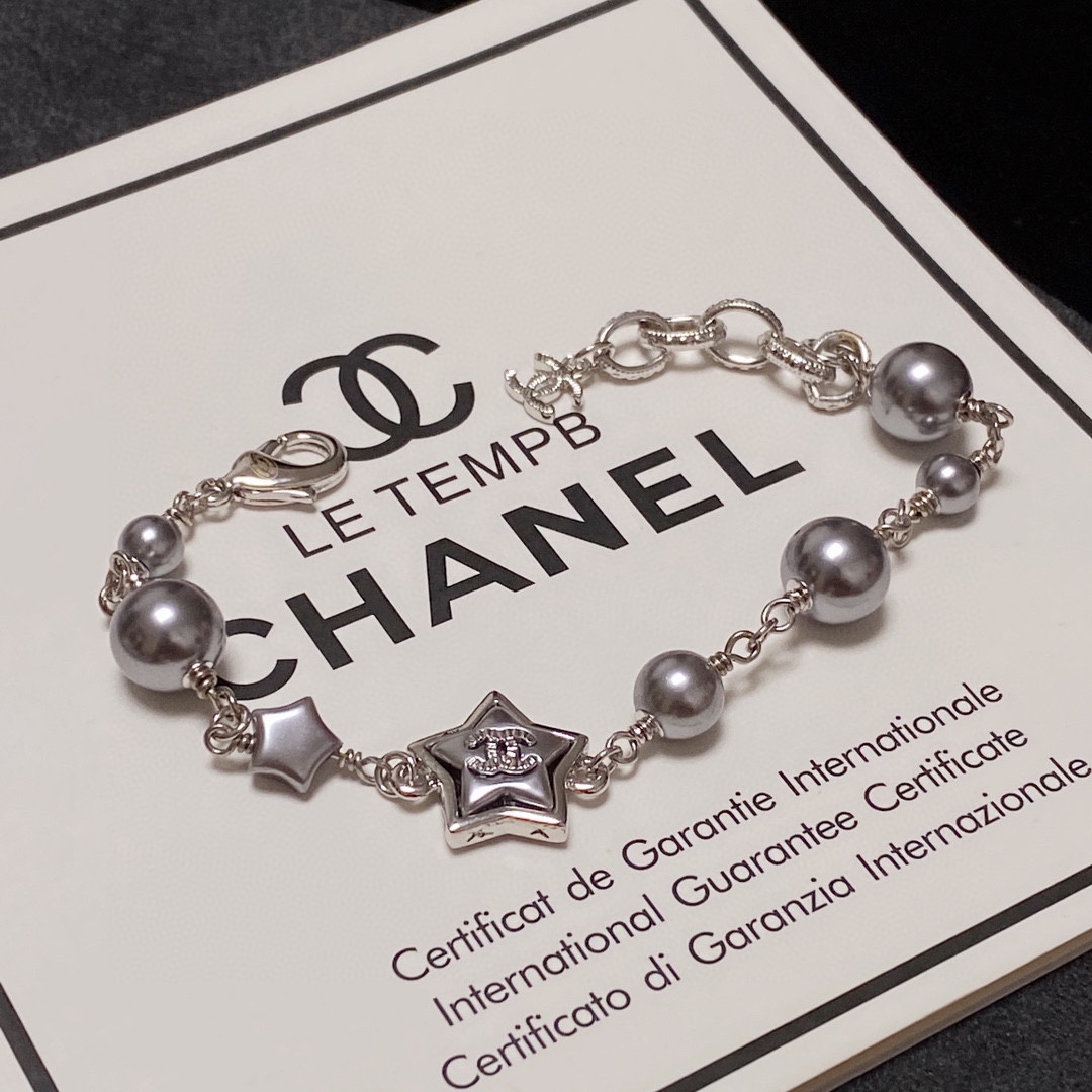 Chanel Pentagram Bracelet Silver For Women - Image 6