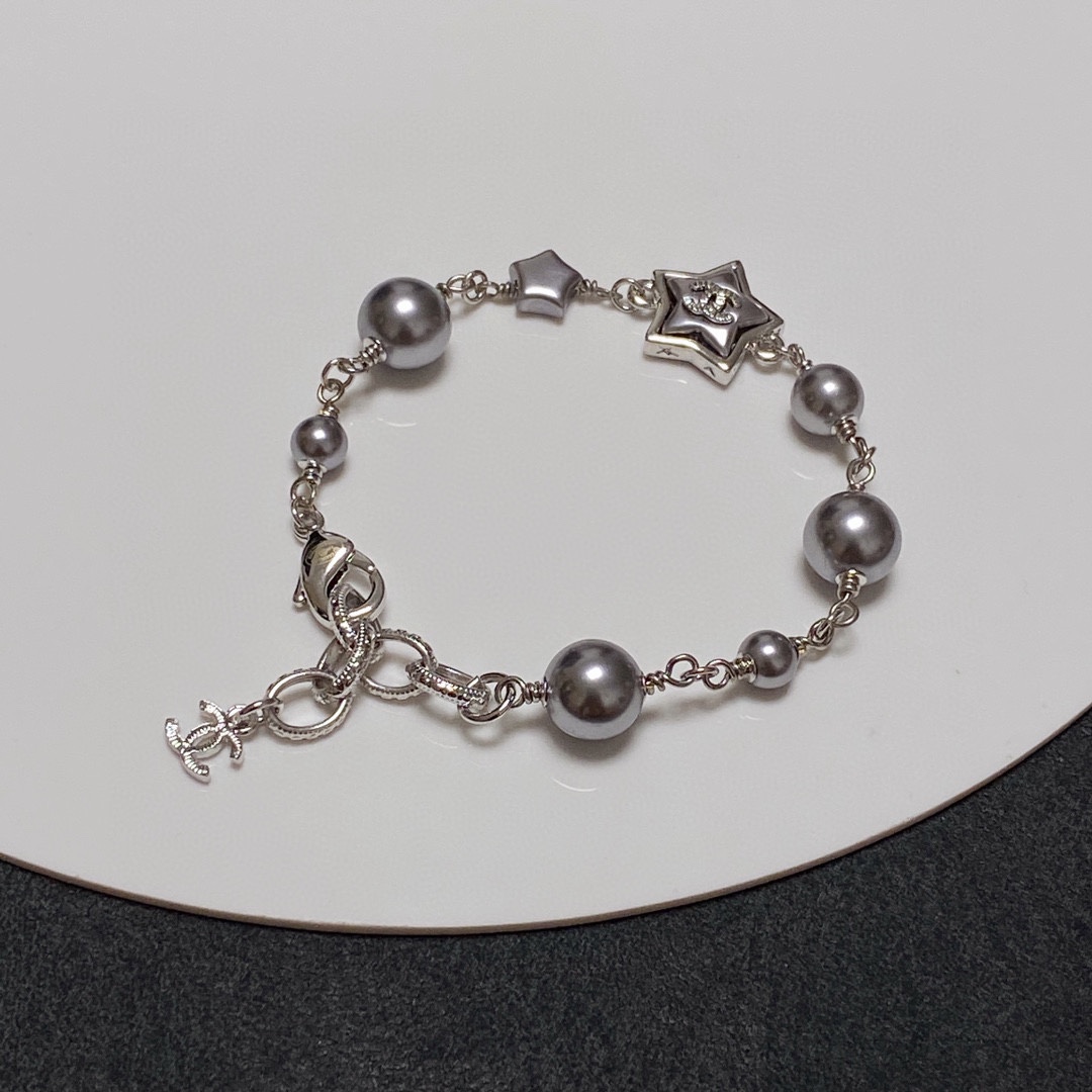 Chanel Pentagram Bracelet Silver For Women - Image 9