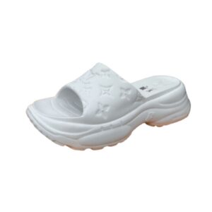 Louis Vuitton Pool 55 Flat Comfort Mule White For Women 1AB3FQ