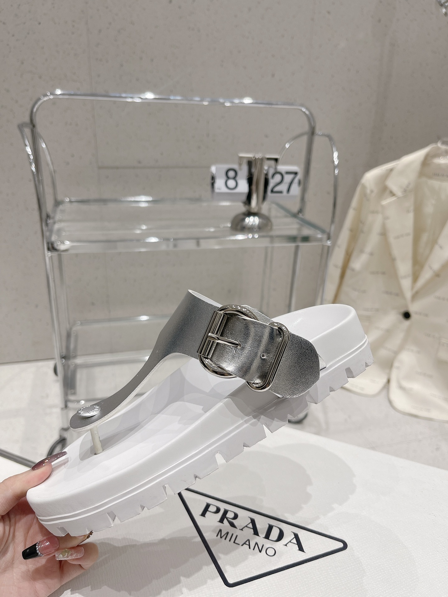 Prada Holster AD Coastal Silver For Women - Image 7