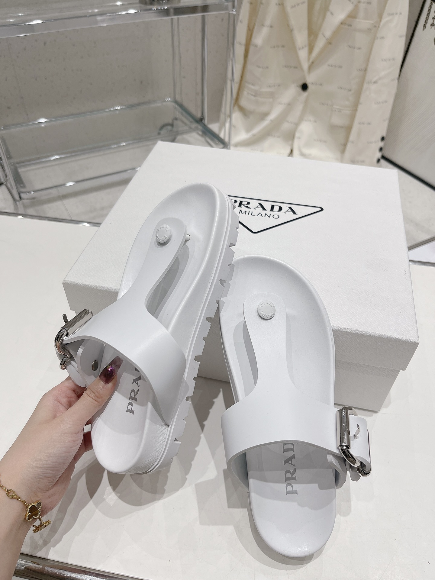 Prada Holster AD Coastal White For Women - Image 5