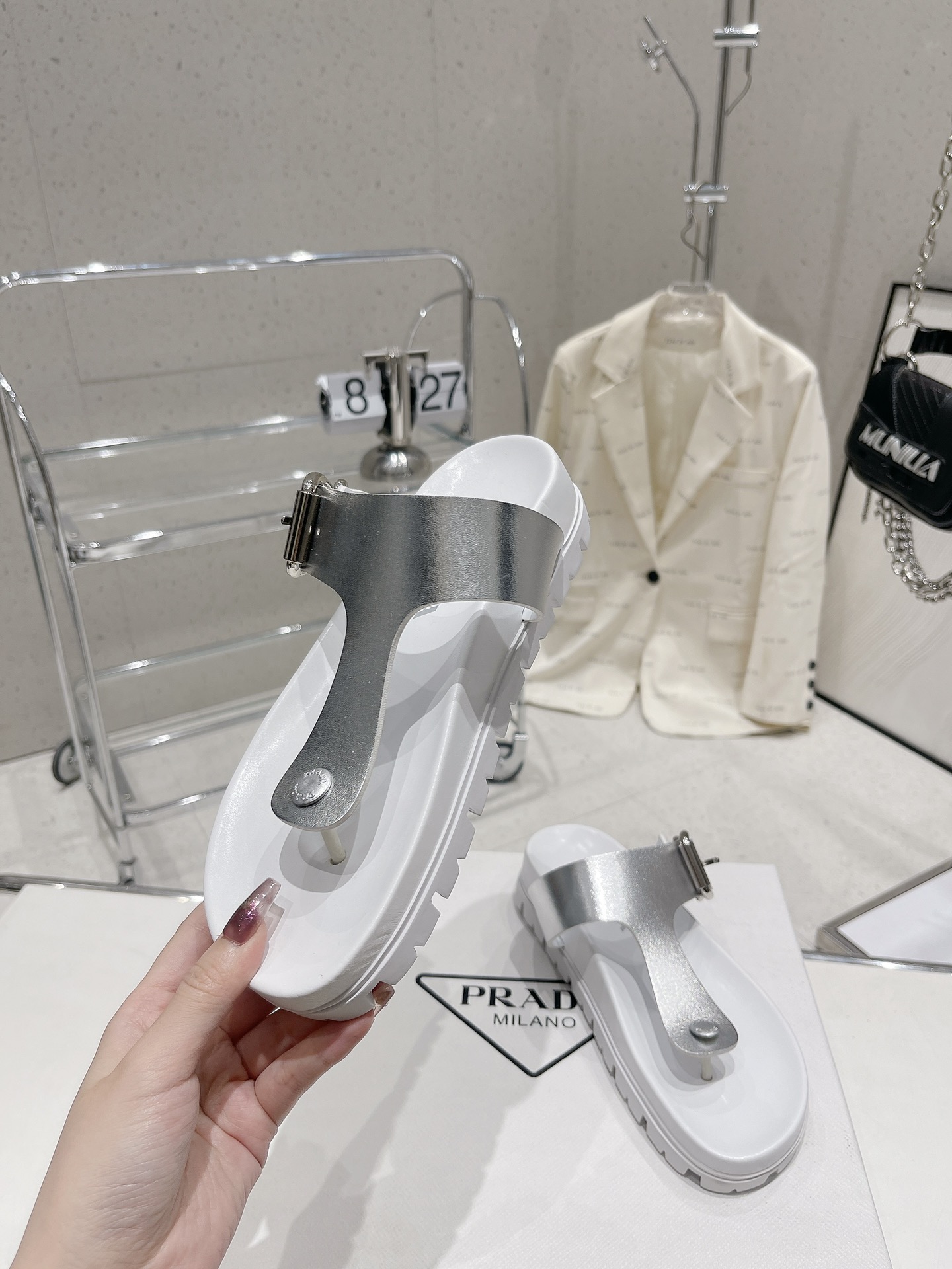 Prada Holster AD Coastal Silver For Women - Image 3