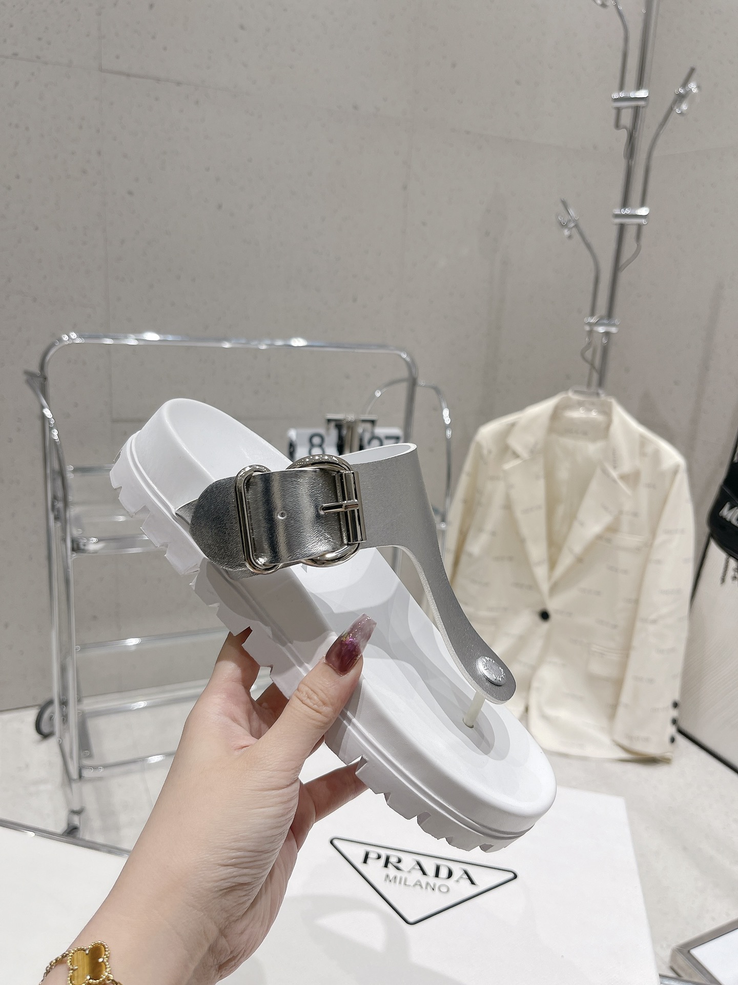 Prada Holster AD Coastal Silver For Women - Image 5