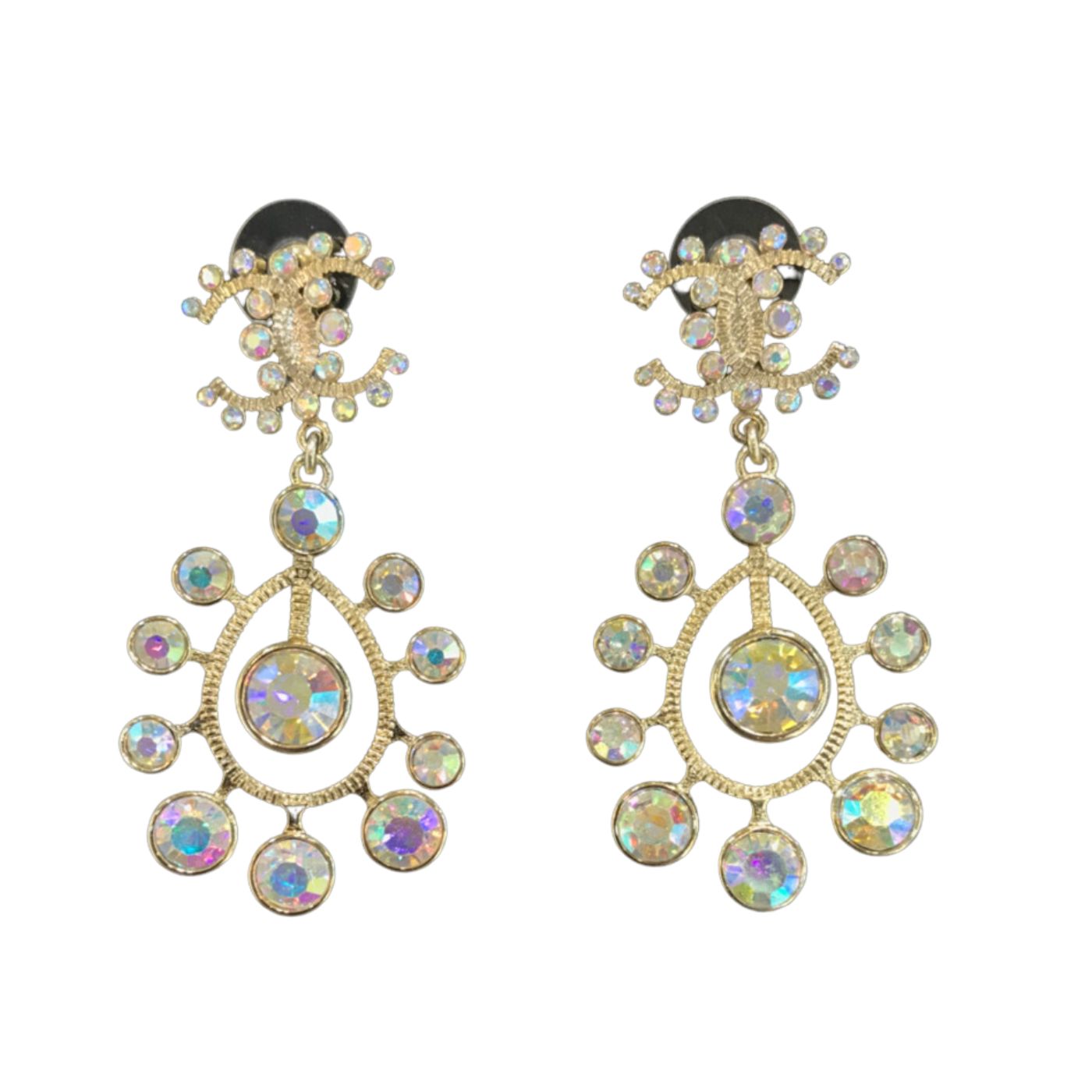 Chanel Round Earrings Gold For Women