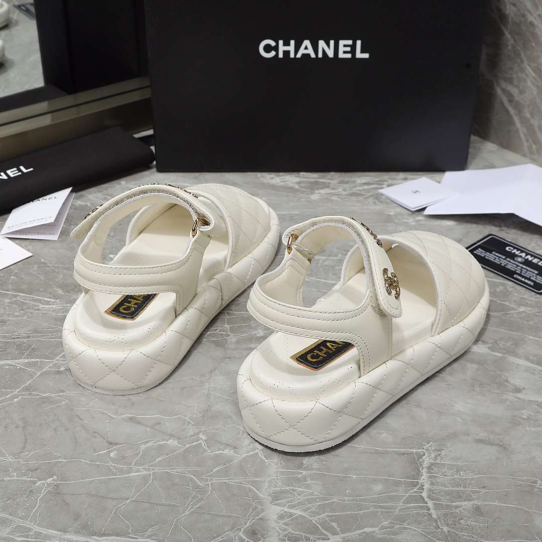 Chanel Sandal White For Women - Image 4