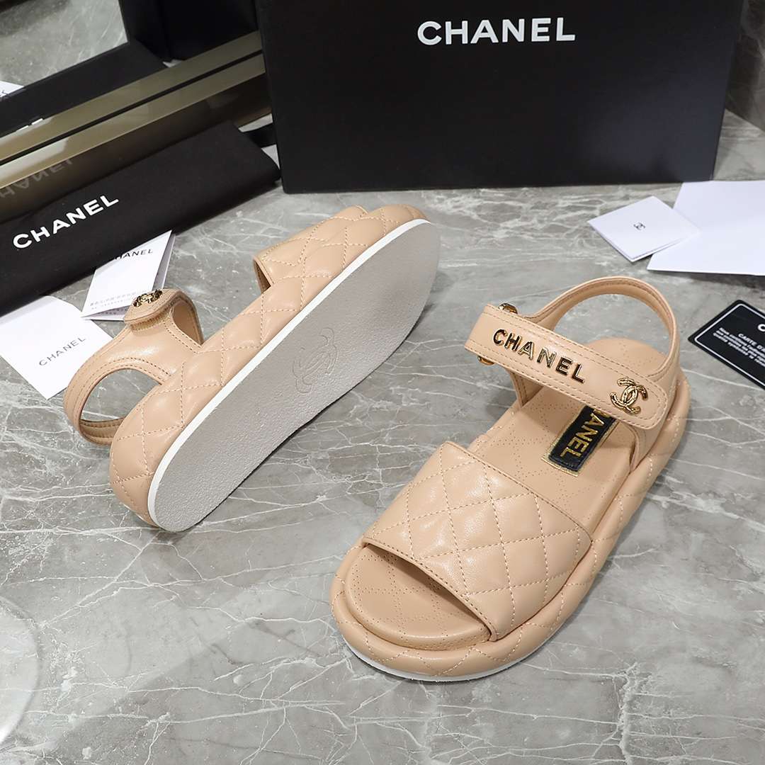 Chanel Sandal Beige For Women - Image 4