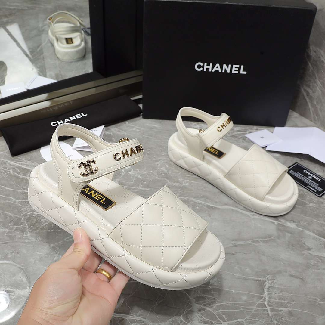 Chanel Sandal White For Women - Image 6