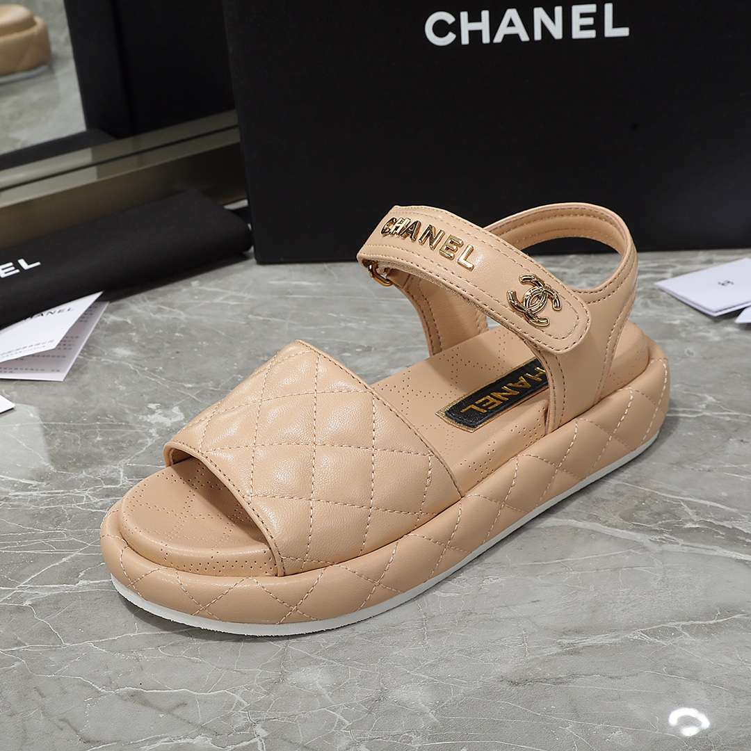 Chanel Sandal Beige For Women - Image 7